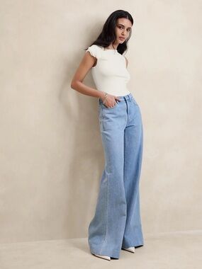 Banana Republic Light Blue Wide Leg Jeans